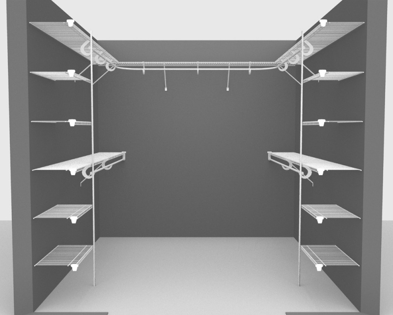 Fixed Mount Package 4 - All Purpose Shelving with SuperSlide up to 2.4m/ 8ft square